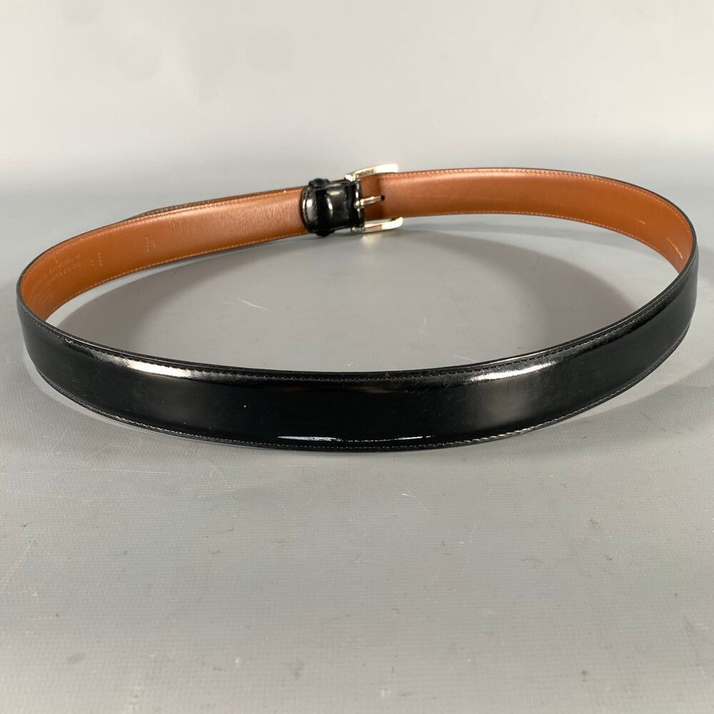 COACH Size 38 Black Solid Leather Belt - Picture 3 of 7